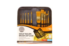 Simply gold taklon brush zip case Acrylic