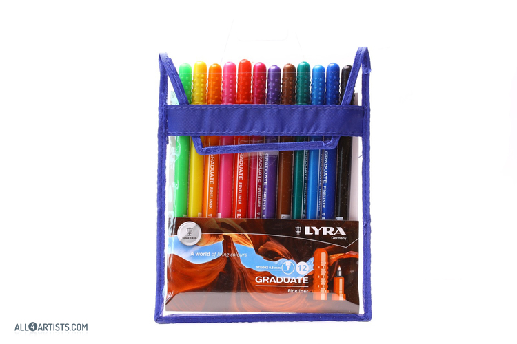 Boîte de 15 feutres LYRA Graduate Fineliner de Lyra (couleurs froides)