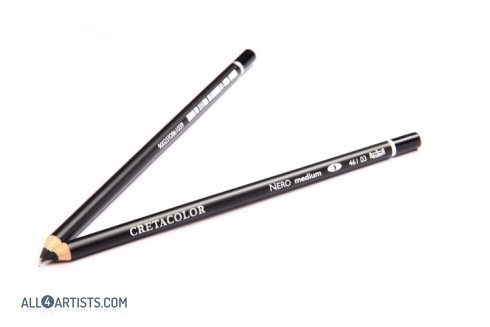 Black water-resistant oil pencil - medium