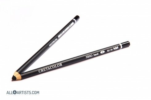 Black water-resistant oil pencil - hard