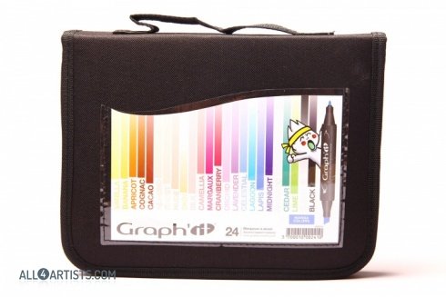 Graph'it 24 Marker Set manga colors