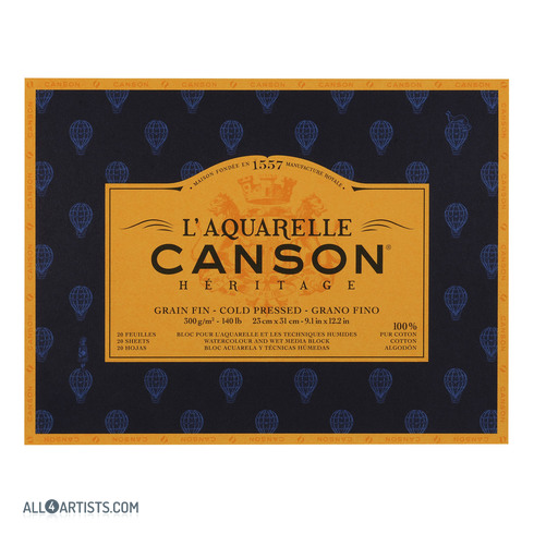 Canson Heritage Watercolor Paper Pad Cold Pressed